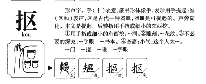 抠字五行属什么-抠字起名的寓意-抠字意思