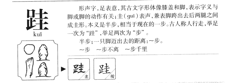跬字五行属什么-跬字起名的寓意-跬字意思