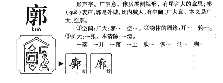 廓字五行属什么-廓字起名的寓意-廓字意思
