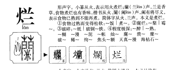 烂字五行属什么-烂字起名的寓意-烂字意思