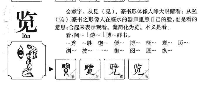 览字五行属什么-览字起名的寓意-览字意思