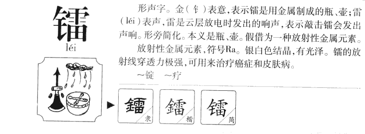 镭字五行属什么-镭字起名的寓意-镭字意思