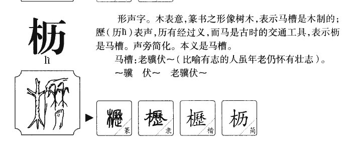 枥字五行属什么-枥字起名的寓意-枥字意思