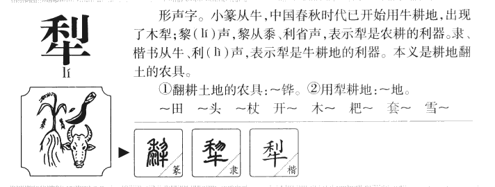 犁字五行属什么-犁字起名的寓意-犁字意思