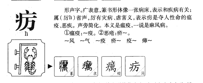 疠字五行属什么-疠字起名的寓意-疠字意思