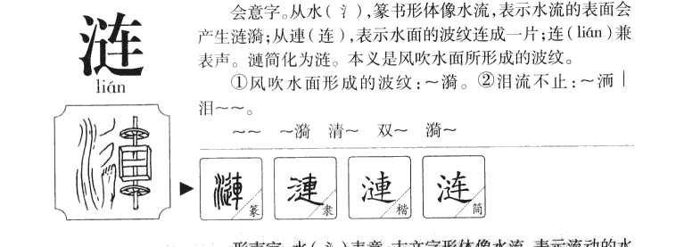 涟字五行属什么-涟字起名的寓意-涟字意思
