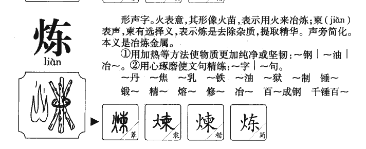 炼字五行属什么-炼字起名的寓意-炼字意思