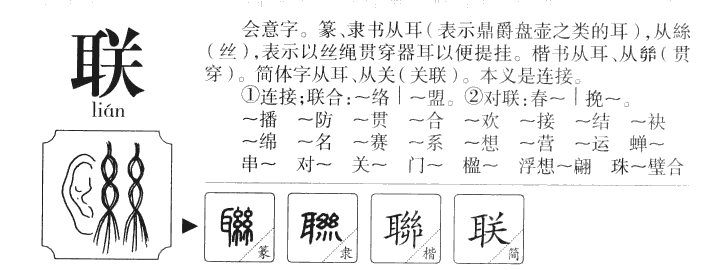 联字五行属什么-联字起名的寓意-联字意思