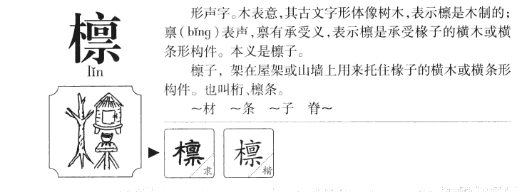 檩字五行属什么-檩字起名的寓意-檩字意思