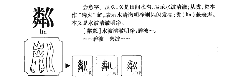 粼字五行属什么-粼字起名的寓意-粼字意思