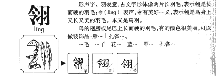 翎字五行属什么-翎字起名的寓意-翎字意思