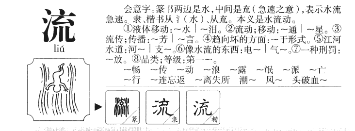 流字五行属什么-流字起名的寓意-流字意思