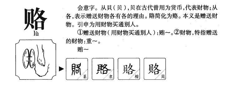 赂字五行属什么-赂字起名的寓意-赂字意思