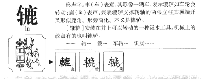 辘字五行属什么-辘字起名的寓意-辘字意思