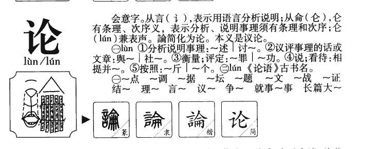 论字五行属什么-论字起名的寓意-论字意思