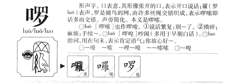 啰字五行属什么-啰字起名的寓意-啰字意思