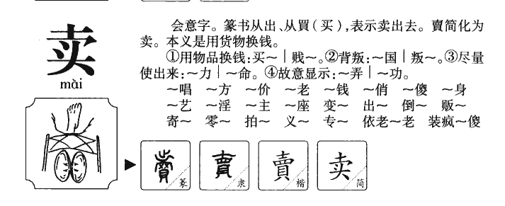 卖字五行属什么-卖字起名的寓意-卖字意思