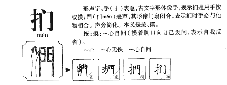 扪字五行属什么-扪字起名的寓意-扪字意思