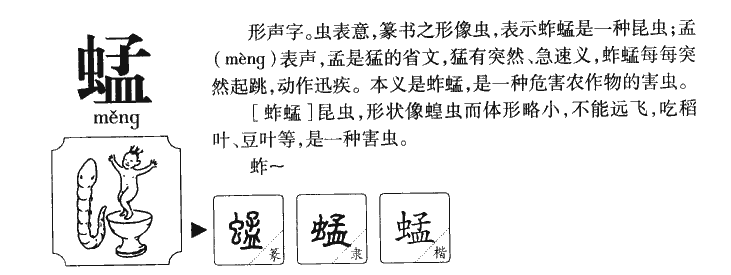蜢字五行属什么-蜢字起名的寓意-蜢字意思