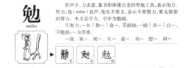勉字五行属什么-勉字起名的寓意-勉字意思