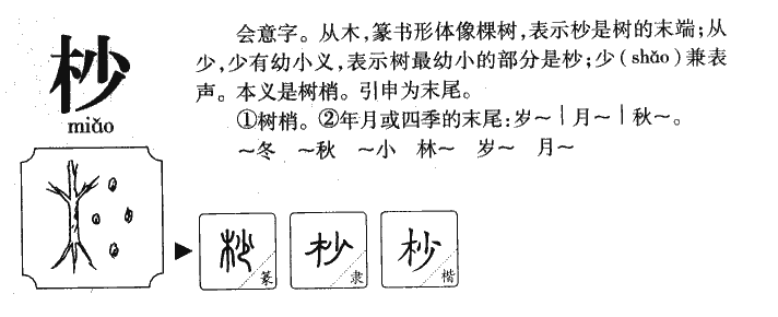 杪字五行属什么-杪字起名的寓意-杪字意思