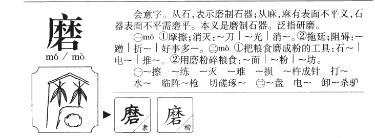 磨字五行属什么-磨字起名的寓意-磨字意思