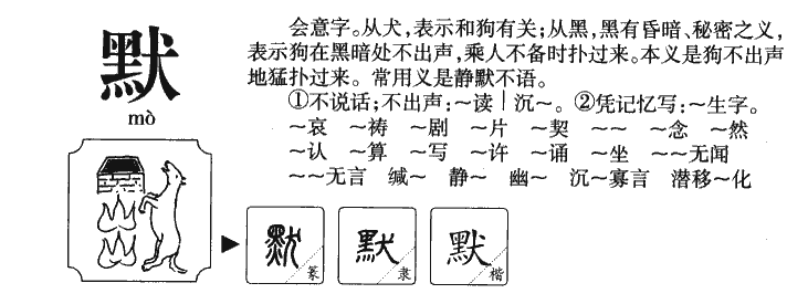 默字五行属什么-默字起名的寓意-默字意思