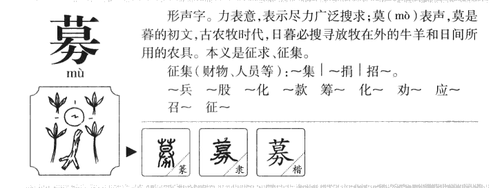募字五行属什么-募字起名的寓意-募字意思