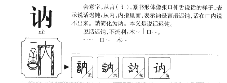 讷字五行属什么-讷字起名的寓意-讷字意思
