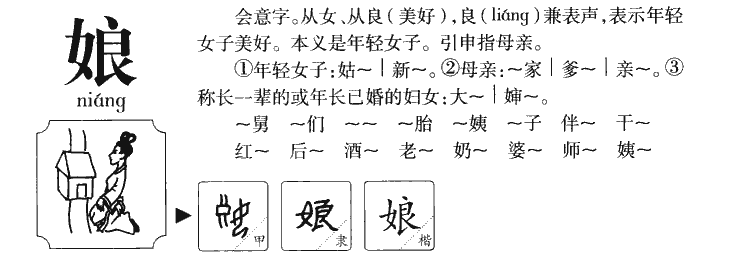 娘字五行属什么-娘字起名的寓意-娘字意思