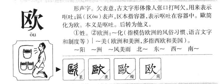欧字五行属什么-欧字起名的寓意-欧字意思