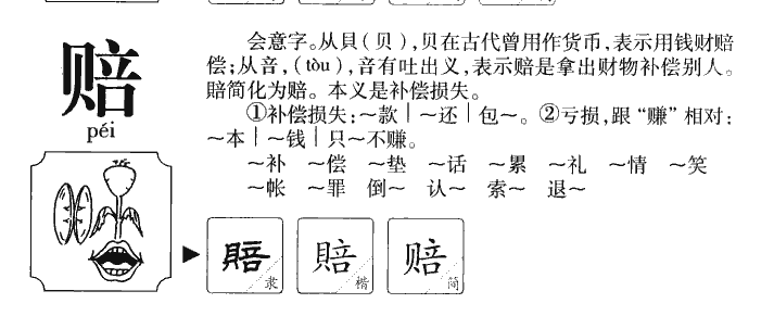 赔字五行属什么-赔字起名的寓意-赔字意思