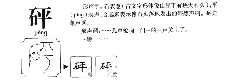 砰字五行属什么-砰字起名的寓意-砰字意思