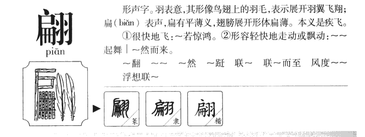 翩字五行属什么-翩字起名的寓意-翩字意思
