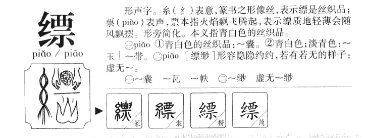 缥字五行属什么-缥字起名的寓意-缥字意思