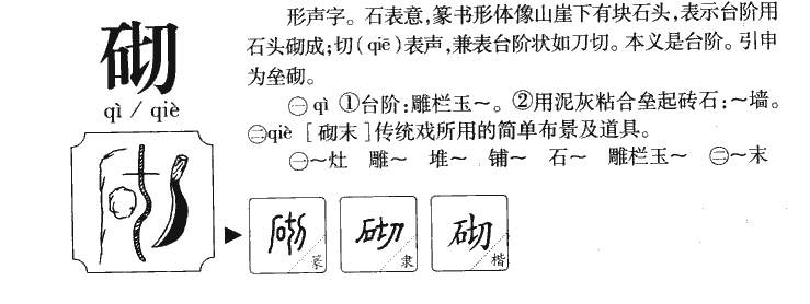 砌字五行属什么-砌字起名的寓意-砌字意思