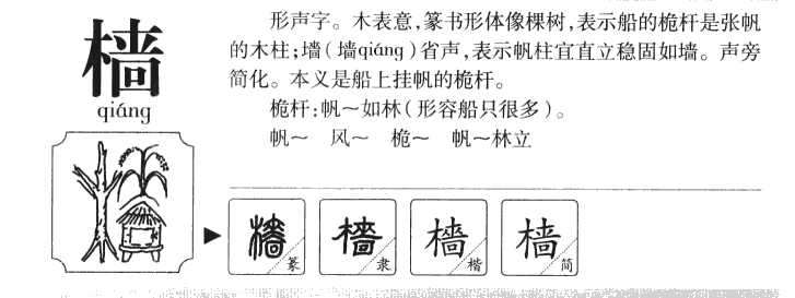 樯字五行属什么-樯字起名的寓意-樯字意思