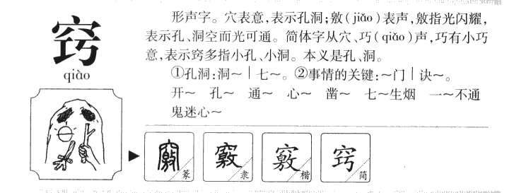 窍字五行属什么-窍字起名的寓意-窍字意思
