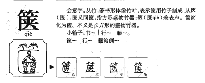 箧字五行属什么-箧字起名的寓意-箧字意思
