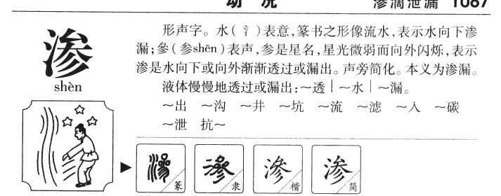 渗字五行属什么-渗字起名的寓意-渗字意思