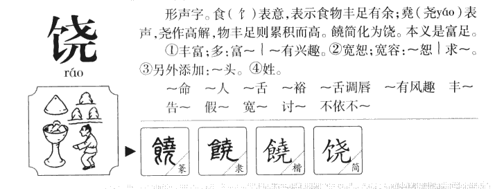 饶字五行属什么-饶字起名的寓意-饶字意思