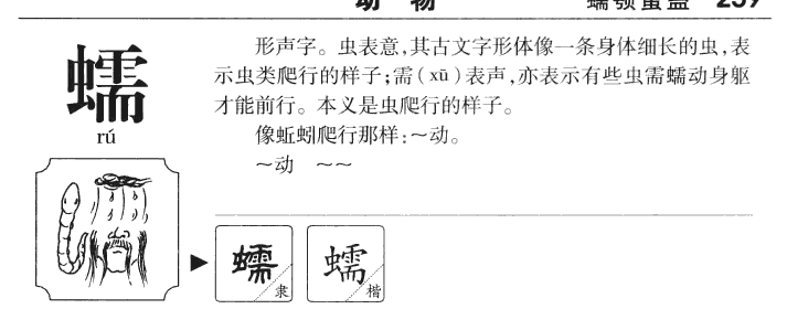 蠕字五行属什么-蠕字起名的寓意-蠕字意思