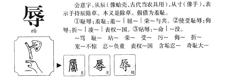 辱字五行属什么-辱字起名的寓意-辱字意思