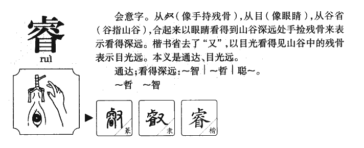 睿字五行属什么-睿字起名的寓意-睿字意思