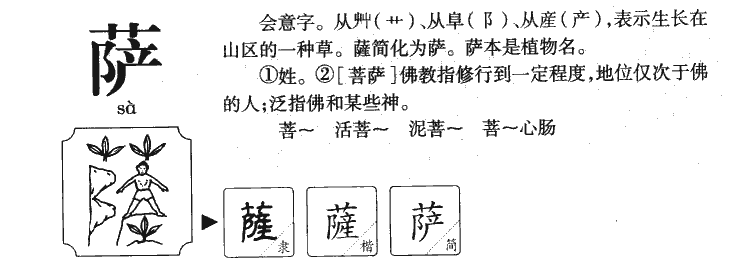 萨字五行属什么-萨字起名的寓意-萨字意思