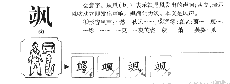 飒字五行属什么-飒字起名的寓意-飒字意思
