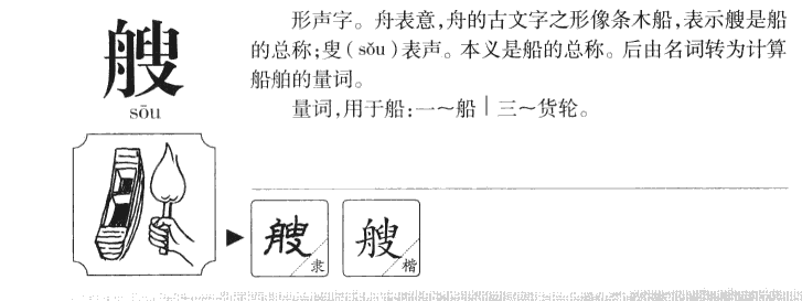 艘字五行属什么-艘字起名的寓意-艘字意思