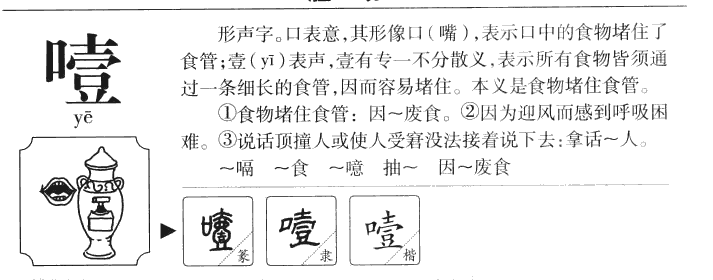 噎字五行属什么-噎字起名的寓意-噎字意思