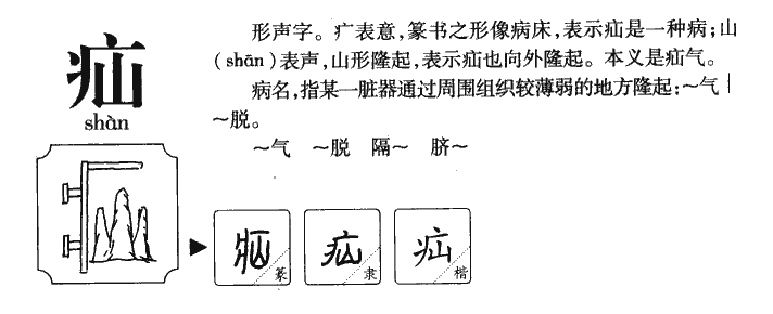 疝字五行属什么-疝字起名的寓意-疝字意思
