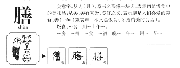 膳字五行属什么-膳字起名的寓意-膳字意思